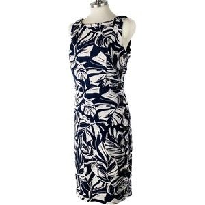 Ann Taylor Sz 6 Dress Blue White Sleeveless